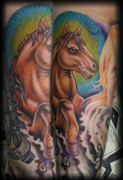 Tattoos - Daddy Horse Tattoo - 51875